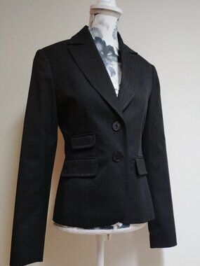 Jacob Charcoal Gray Tailored Blazer Made in Canada, size 0